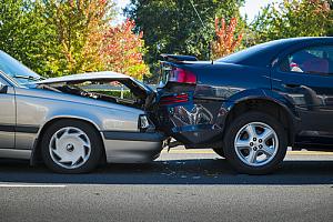 Auto collision on street 