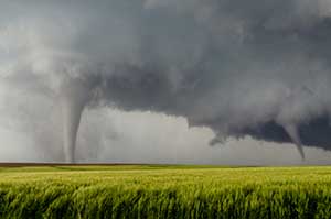 Tornadoes in an Illinois field