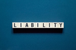 Liability word concept. HOA insurance can prevent undue liability