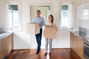 couple moved in new rented house
