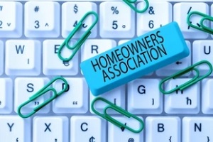 homeowners associations key on keyboard