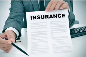 man showing insurance form