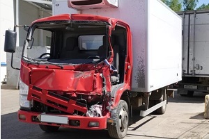 truck damaged after accident