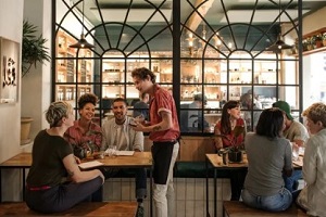 waiter taking order in the restaurant