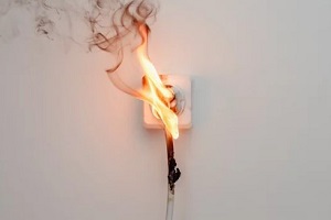 fire in plug