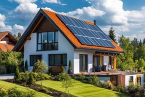 homeowners reducing their carbon footprint by installing solar panels