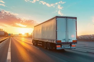 truck vehicle driving moving on highway road