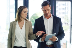 Assisted Living Director Checking Insurance Risk Management Strategy