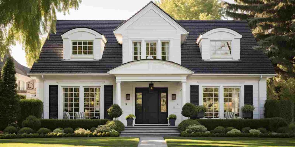 Older Colonial Style Home with Symmetrical Windows